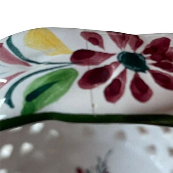 Made in Portugal Perforated 5” Porcelain Basket As Is - Picture 6 of 9